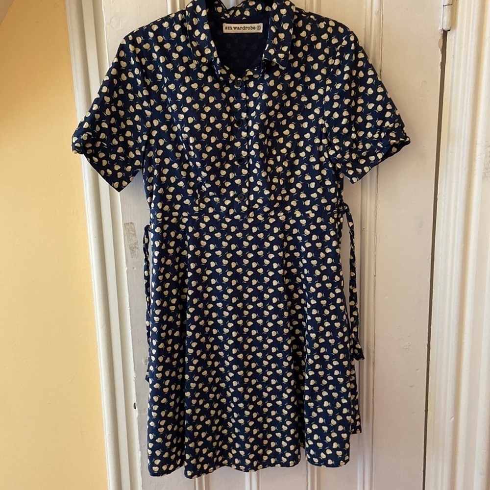 SM Wardrobe Novelty Flower Print Shirt Dress Sz S